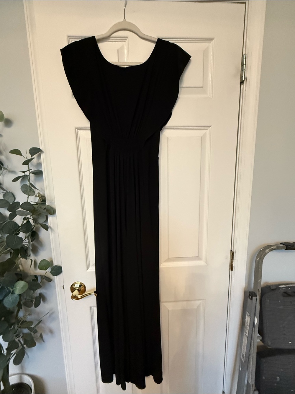 NWT Maurices Black Wide Leg Jumpsuit with Flutter Sleeves